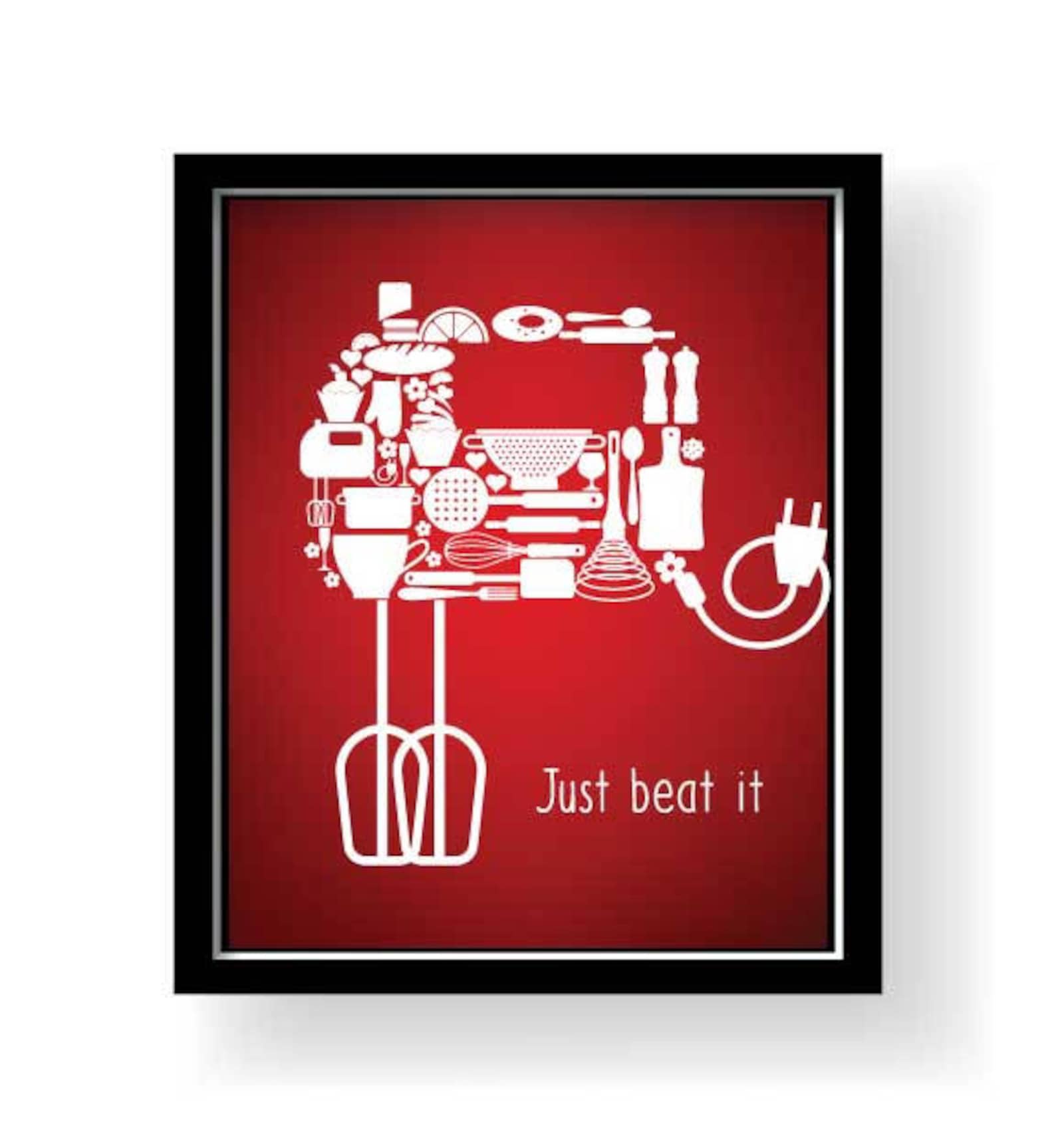 Red Kitchen Wall Art Red Dining Room Art Red Kitchen Decor Etsy