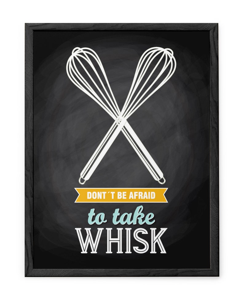 Kitchen Wall Art Kitchen Decor Mustard Yellow Light Blue Etsy