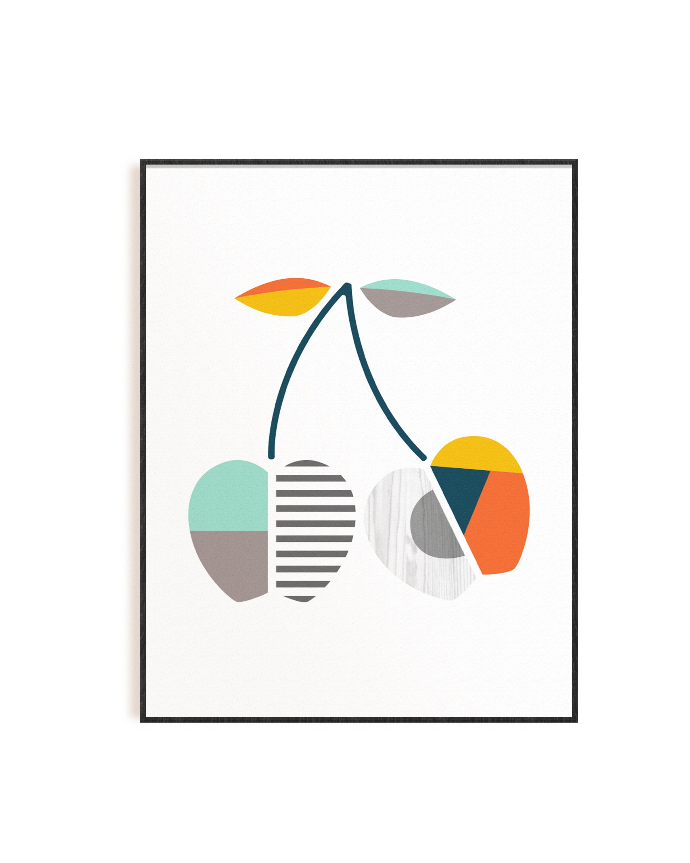 Modern Geometric Kitchen Wall Art 8 set Kitchen Prints Etsy