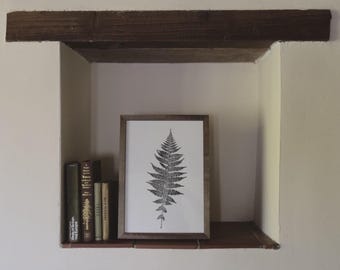 Fern Monoprint: Botanical Wall Art, Fabriano Paper (A4)