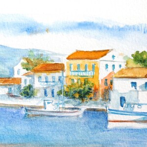 Cartes postales aquarelles originales, au choix, signées, réalisées sur le motif, marine, paysage, port idée cadeau, 13 cm x 18 cm, simple