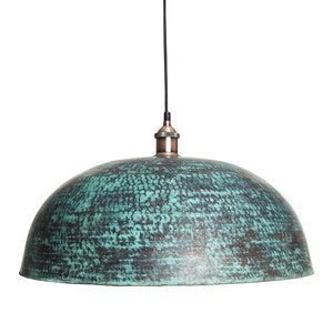 Sandia Verde - patinierte Lampe aus Mexiko - reines Kupfer 60 cm x 20 cm