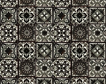Mexica tiles Hand painted  ceramic patchwork set of 30 tiles 10.5 cm x 10.5 cm - Ferran
