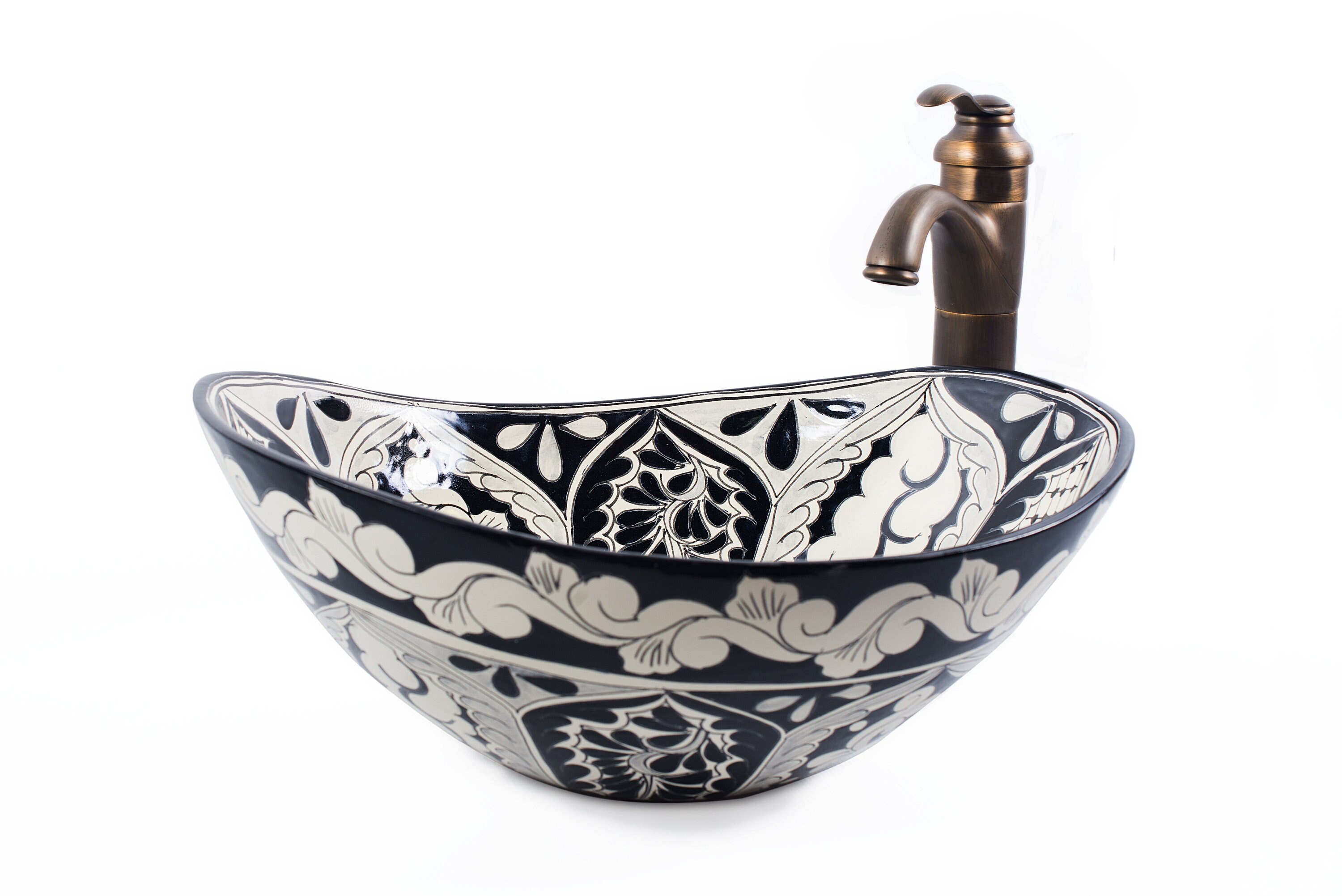Mexican sink ceramic counter top wash basin from Mexico 46 cm Etsy