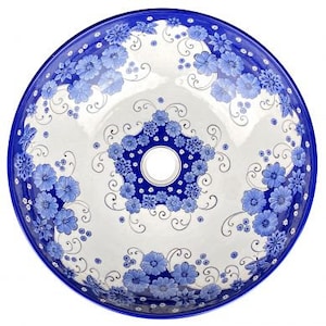Ceramic sink for bathroom - Berfu -  48 cm x 13 cm