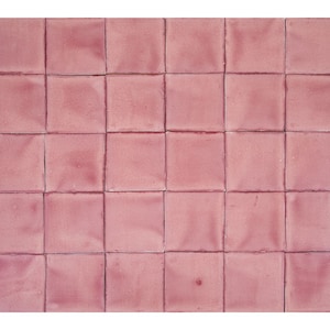 Talaver monochrome - carreau rose du Mexique - 90 pcs. 10,5 x 10,5 cm - Rosa C