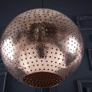 Large copper spherical lamp from Mexico - Bola XL - 50 x 50 cm