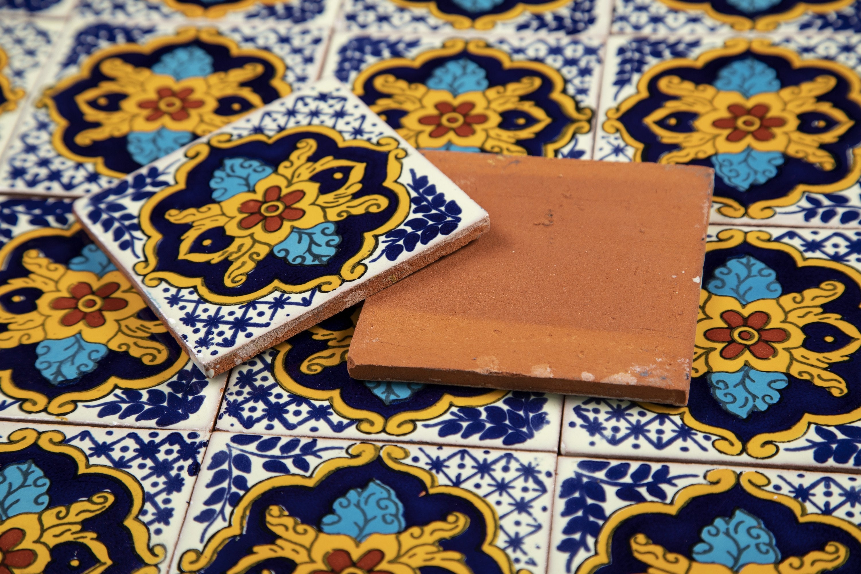 Mexican Ceramic Tiles Talavera One Pattern 30 Pieces 105 Cm Etsy
