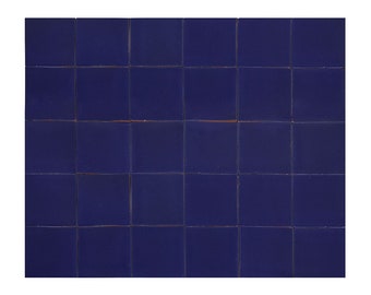Kobalt keramische monokleur tegels uit Mexico - 90 tegels - 10,5 x 10,5 cm- Azul Cobalto