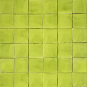 Talavera single-colour tile - Verde Lima Deslavado by Cerames - Mexican ceramic wall tiles for kitchen backsplash, bathroom