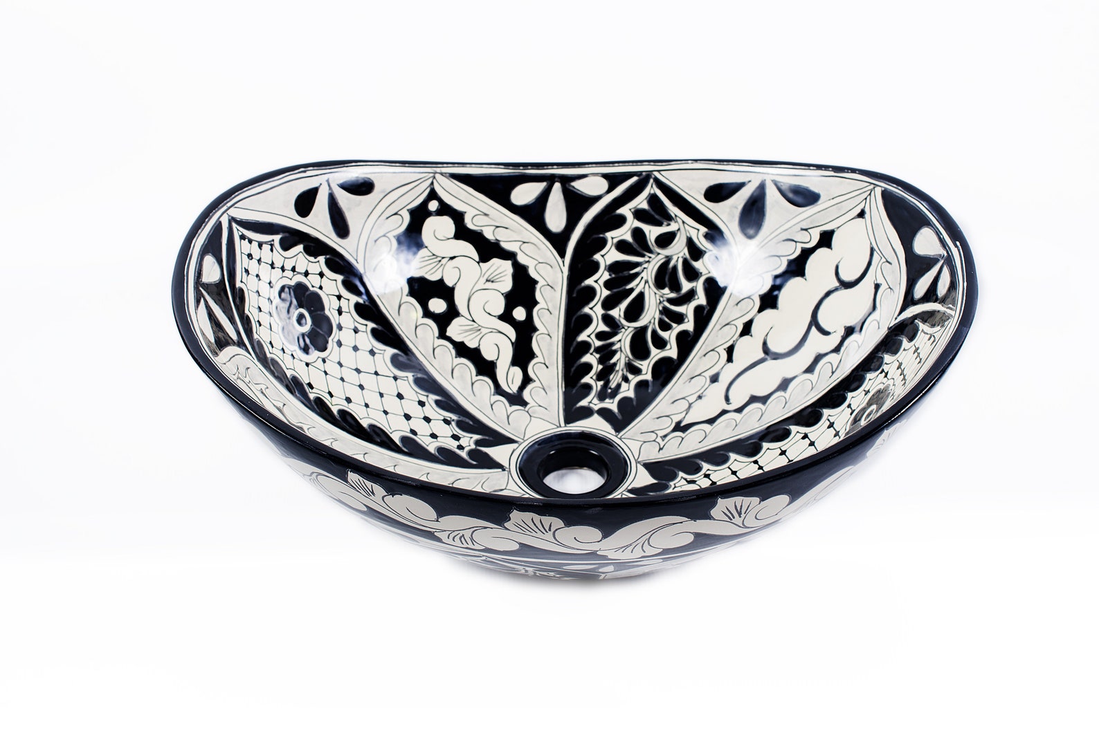 Mexican Sink Ceramic Counter Top Wash Basin From Mexico 46 Cm Etsy