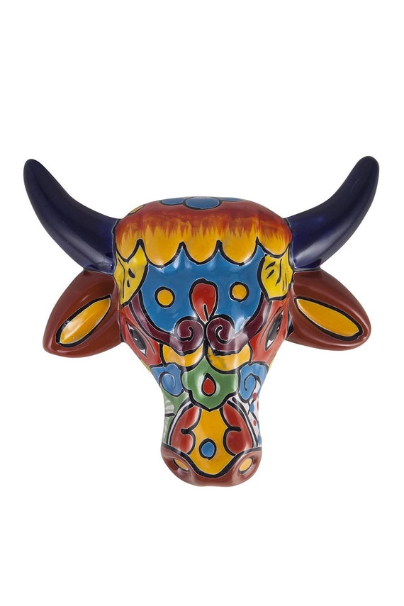 Decorative Ceramic Cow Head From Mexico Vaca 24 Cm X 22 Cm - Etsy