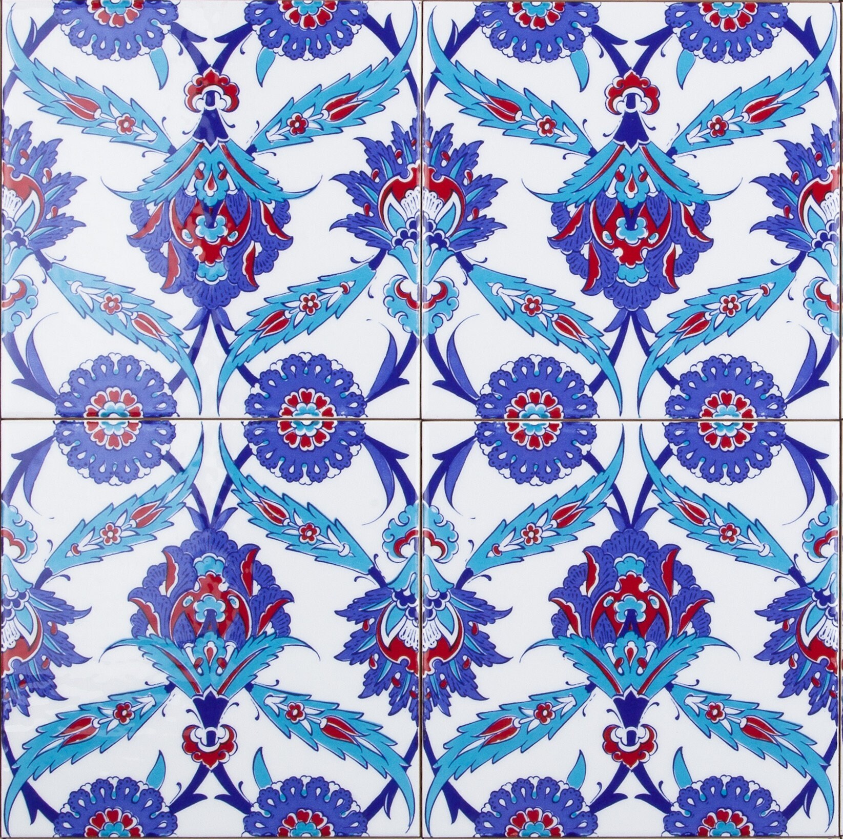 Iznik Tiles Oriental Wall Tiles Ceramic Patterned Turkish Etsy Uk