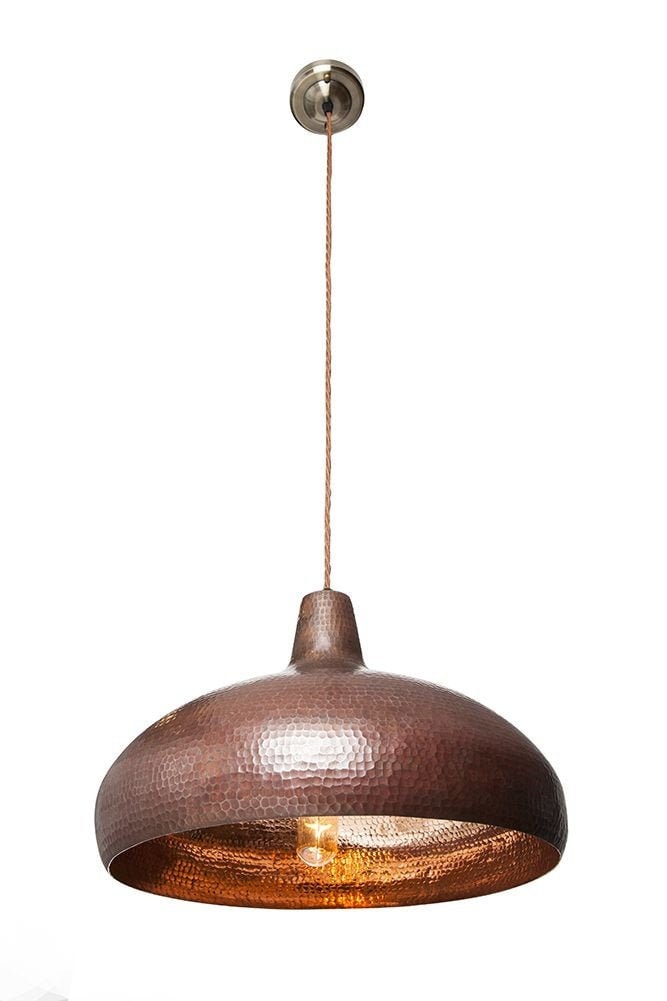 Copper hanging lamp for dining room - Higo - 45 cm x 35 cm