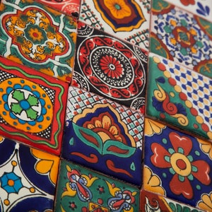 Carreaux Muraux Mexicains Patchwork 5x5 Cm – Lot De 120, Céramique Brillante, Multicolore, Salazar/Cerames
