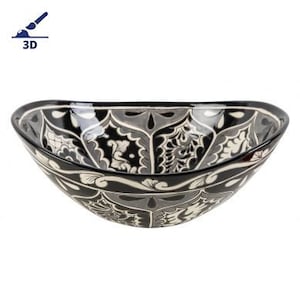 Mexican sink decorated with relief - Atalaya Prima - 46cm x 38cm x 15cm