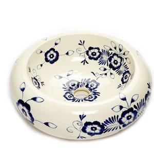 Sink from Mexico, Handmade round Vessel counter top sink 40 cm x 13,5 cm - Alonsa