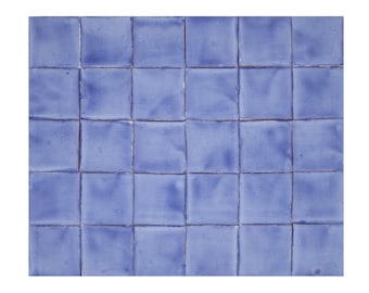 Talavera single - colour tile from Mexico - 90 pieces - Azul Mezclilla Delgado - 10,5 x 10,5 cm