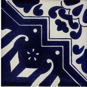 Mexican Ceramic Tiles -  30 tiles one pattern 10,5 cm x 10,5 cm - Matias