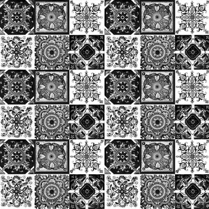 Hand painted Mexican tiles patchwork set of 30 tiles 10.5 cm x 10.5 cm - Idan