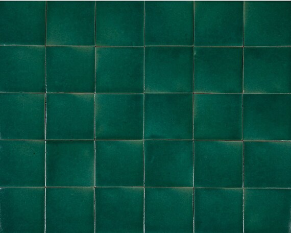 Carrelage Mural Mexicain 10x10 Cm - Vert Patchwork - Céramique Décorative Cuisine - Lot De 15