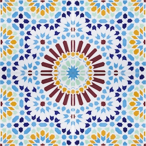 Ceramic tiles from Morocco 20x20cm, 12 tiles in set (0,5m2) - Baha