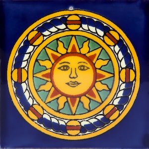 Mexican Tiles decorative ceramic talavera from Mexico 10,5 x 10,5 cm - Vinita