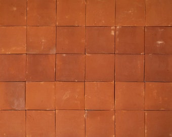 Rustic terracotta tiles from Mexico - Terracotta cotto Jahuete by Cerames - One colour floor tiles 10x10 cm from home