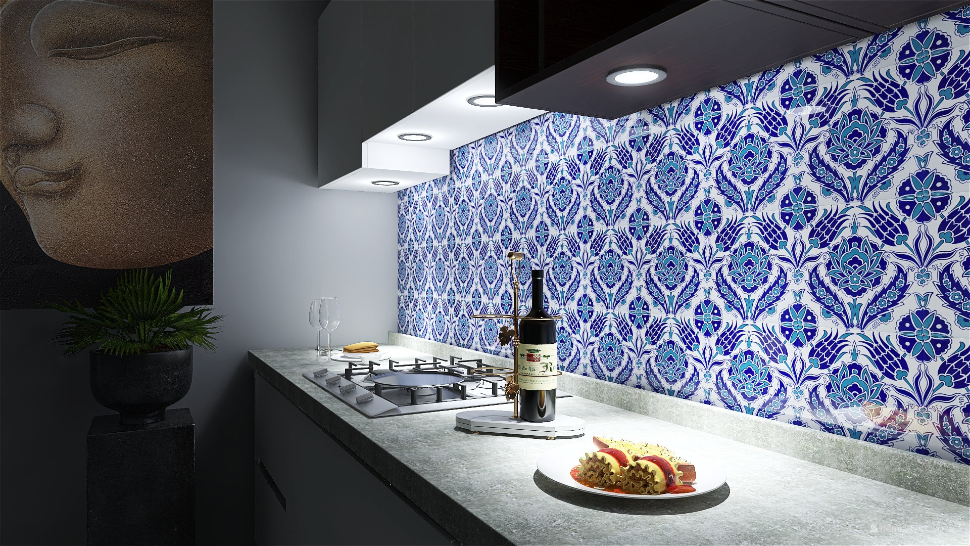 Iznik Tiles Turkish Wall Tiles, 12 Patterned Tiles in One