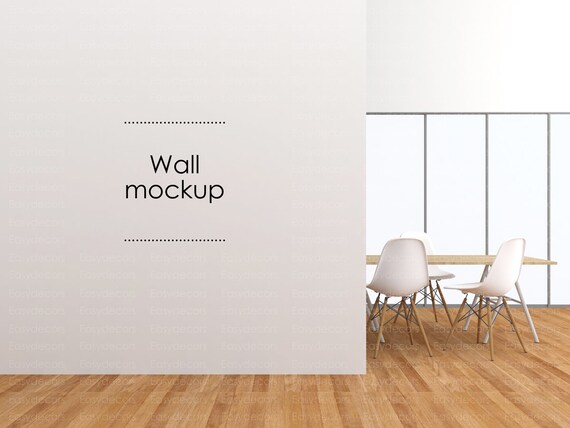 Download Wall Mockup For Your Artwork Empty Wall Mockup Interior Wall Etsy PSD Mockup Templates