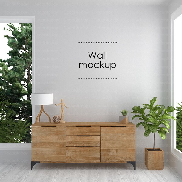 Wall mockup for your artwork, Empty wall mockup, Interior wall for your painting, Digital download, Blank wall support your art display