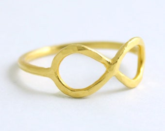 Infinity Ring, Gold Ring for Women, 14k Gold Ring, Unique Gold Jewelry, Dainty Ring Gold, Infinity Band, Love Knot Ring, Gold Infinity Ring