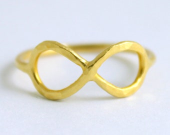 Infinity Ring, 14k Gold Ring, Gift Ring for Her, Infinity Wire Ring, Valentines Gift Ring, Dainty Ring, Unique Gold Jewelry, Love Knot Ring