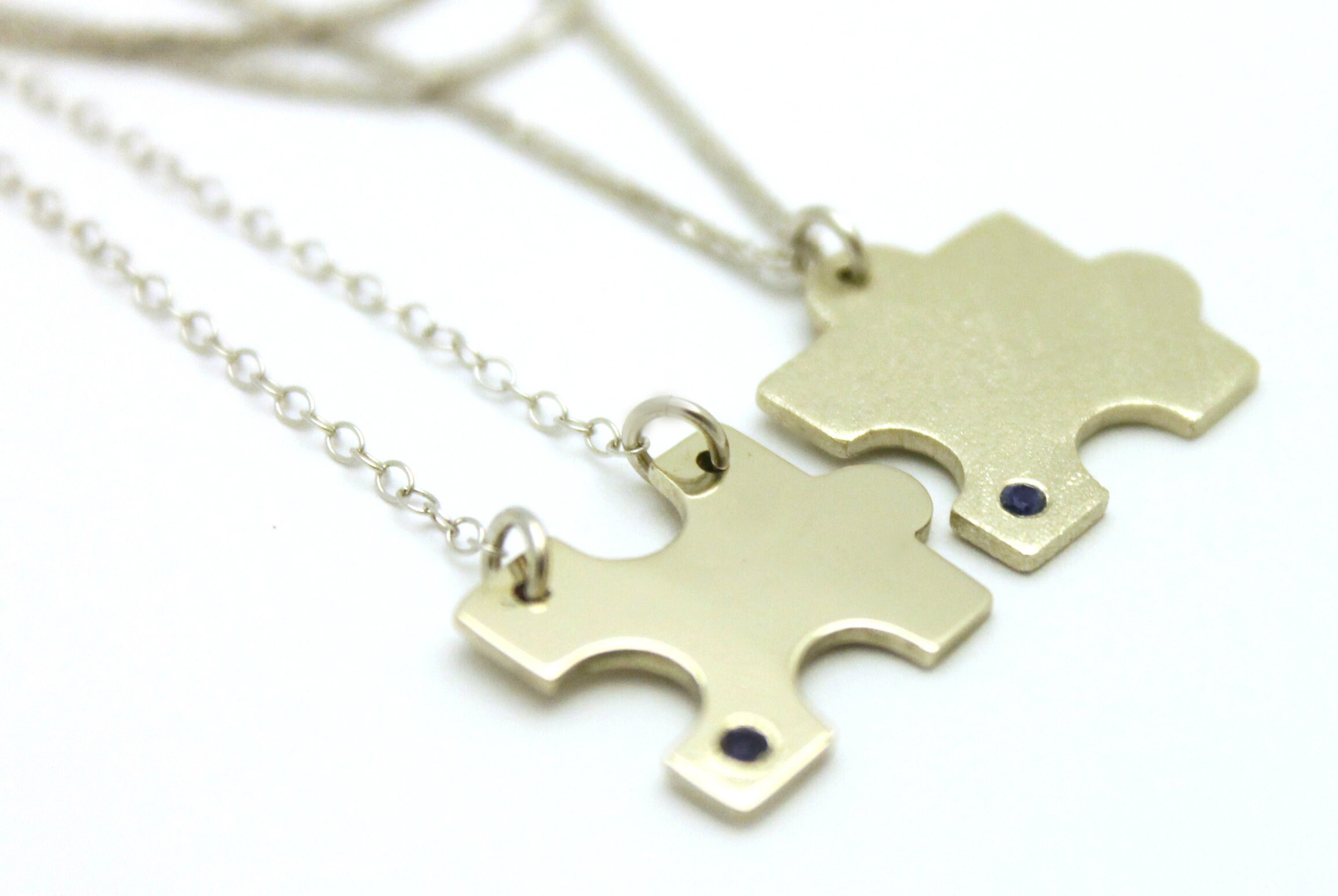 Puzzle Necklace Set of 2 Necklaces Friendship Necklace Etsy