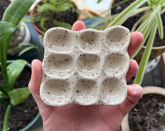 Handmade Mini Ceramic Paint Palette