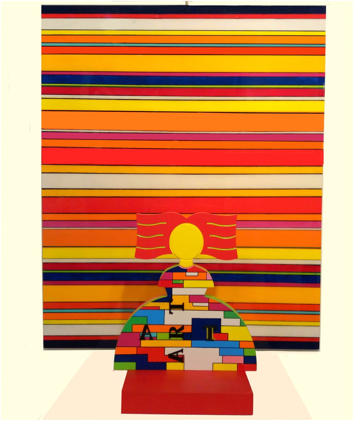 Pop Art Sculpture Modern Contemporary Art Work Wooden Standing Etsy