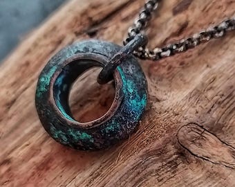 Navajo Copper Roadrunner Necklace 27