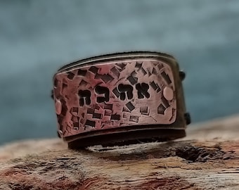 Leather Ring  Leather Cuff Ring  Leather Band Rings  Leather Ring Men