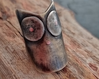 Owl Ring  Sterling Silver Ring  Owl Jewelry Ring