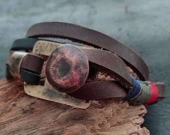 Leather Bracelet  Leather Wrap Bracelet Leather Bracelet For Men