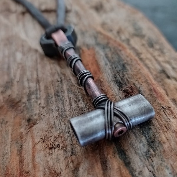 Viking Hammer  Hand Forged  Viking Jewelry  Viking Pendant  Thor's Hammer  Pendant Hammer  Viking Hammer Necklace  Forged Necklace   Viking