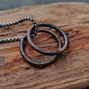Circle Necklace  Mens Circle Necklace  Men's Necklace Circle Pendant  Men Leather Necklace