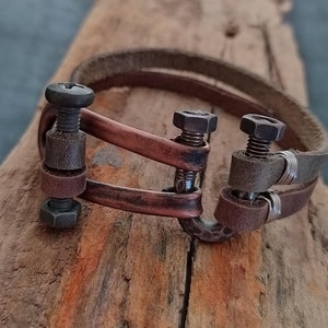 Leather Cuff Bracelet for Men  Men&#39;s Leather Bracelet  Mens Leather Bracelet  Leather Bracelet for Men  Cuff Leather Bracelet  Gift For Men