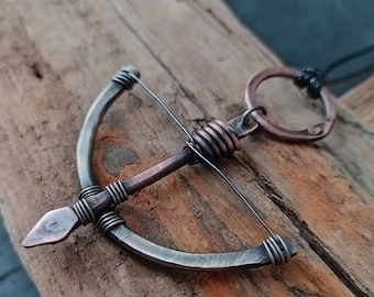 Bow and Arrow Necklace  Bow Arrow Jewelry  Archery Necklace  Archery Bow Jewelry