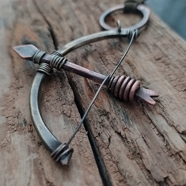 Bow and Arrow Necklace  Bow Arrow Jewelry  Archery Necklace  Archery Bow Jewelry