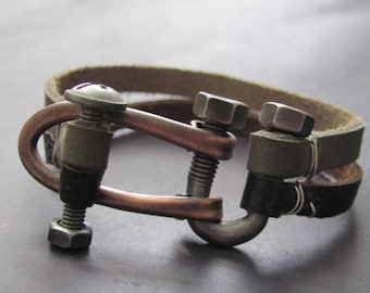 Leather Cuff Bracelet for Men  Men's Leather Bracelet  Mens Leather Bracelet  Leather Bracelet for Men  Cuff Leather Bracelet  Gift For Men