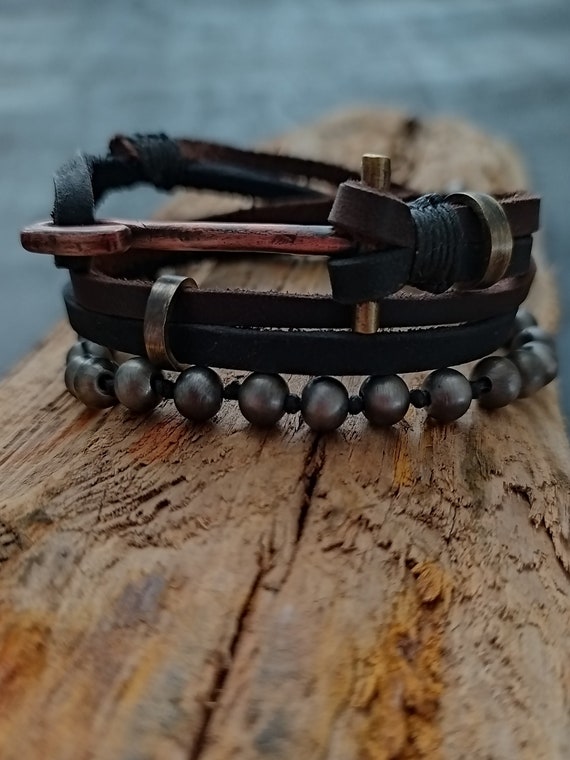 Hook Bracelet Hook Bracelet for Men Leather Bracelet Men