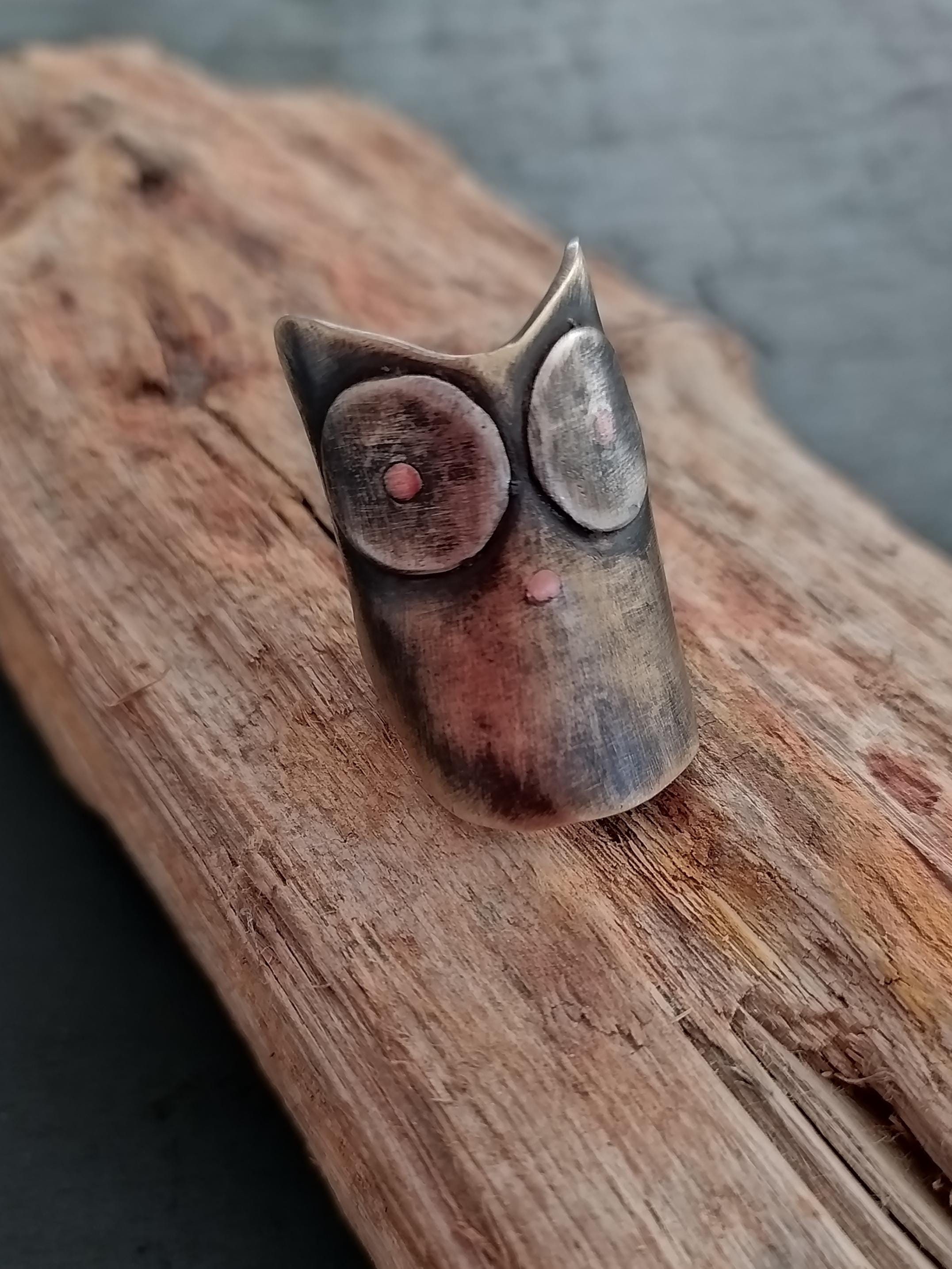 Ring for Women Men  Owl Ring  Owl Copper Ring