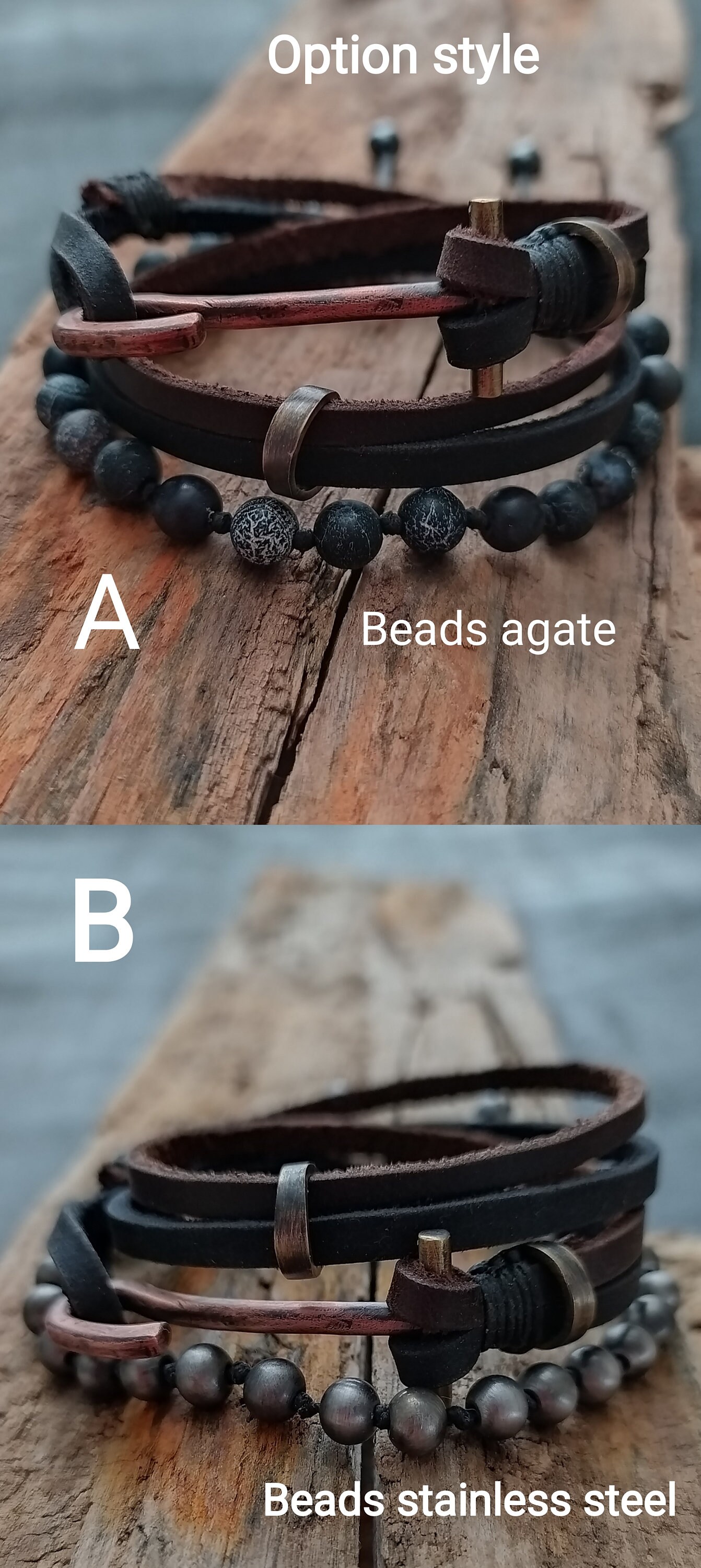 Hook Bracelet Hook Bracelet for Men Leather Bracelet Men