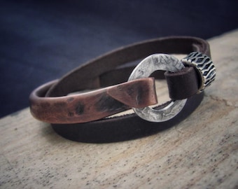 Boho Wrap Bracelet  Boho Womens Bracelet  Womens Leather bracelet  Wrap Leather Bracelet  Womens wrap Bracelet  Leather Bracelet for Women